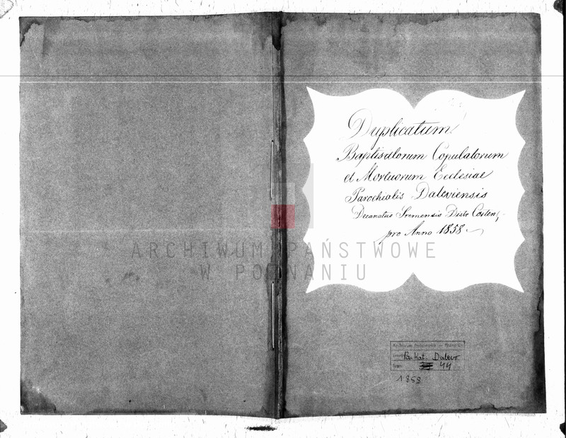 Obraz 1 z jednostki "Liber baptisatorum, copulatorum u. mortuorum"