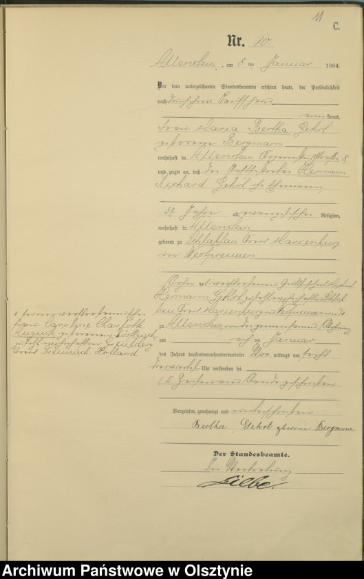 image.from.unit.number "Sterbe-Haupt-Register Tom I, Nr 1 - 398"