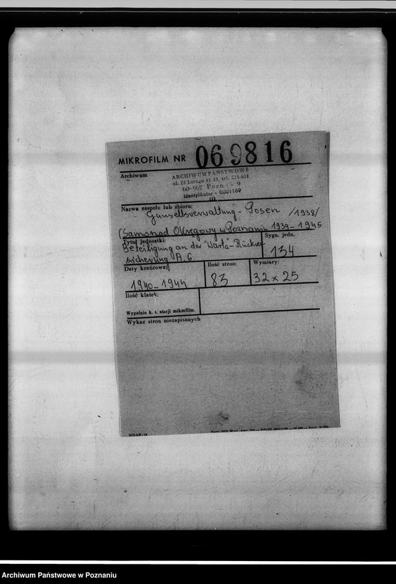 Obraz 2 z jednostki "Beteiligung an der "Warta" - Rückversicherung A.G."