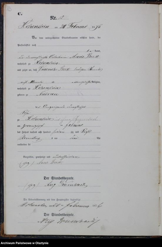 image.from.unit.number "Sterbe-Neben-Register Nr 1 - 78"