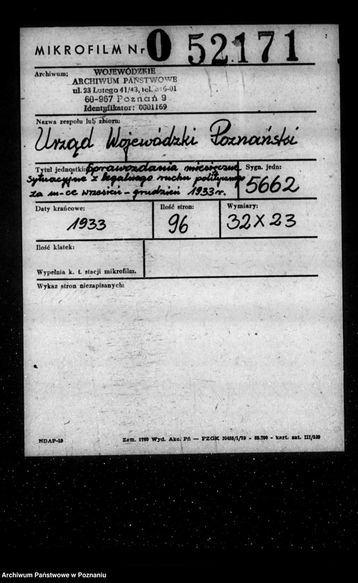 Obraz 2 z jednostki "Sprawozdanie miesięczne sytuacyjne z legalnego ruchu politycznego za miesiące wrzesień-grudzień 1933 r."