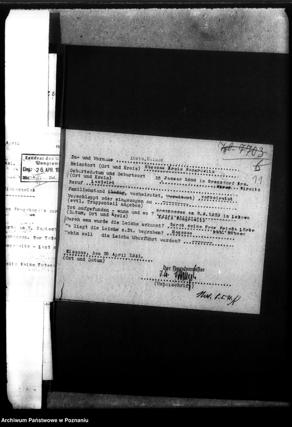 Obraz 14 z jednostki "Helmut Lörke aus Hagenan, Kreis Wongrowitz (Wągrowiec)"