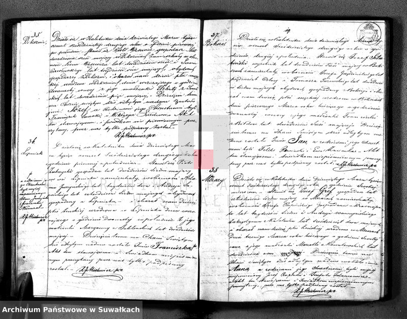 Obraz 12 z jednostki "[Duplikat Aktów urodzeń, zaślubienia i zejśćparafii Rzym.-Kat. w Kaletniku 1862 r.]"