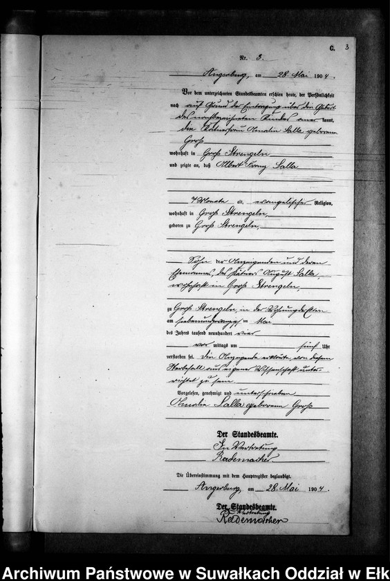 image.from.unit.number "Sterbe-Neben-Register des Preussischen Standes-Amtes Gross Strengeln Kreis Angerburg"