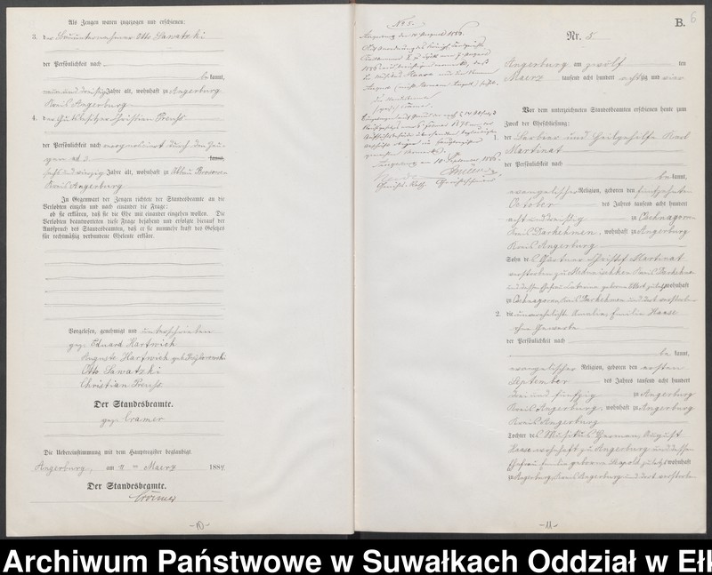 image.from.unit.number "Heiraths-Neben-Register des Preussischen Standes-Amtes Angerburg Kreis Angerburg"