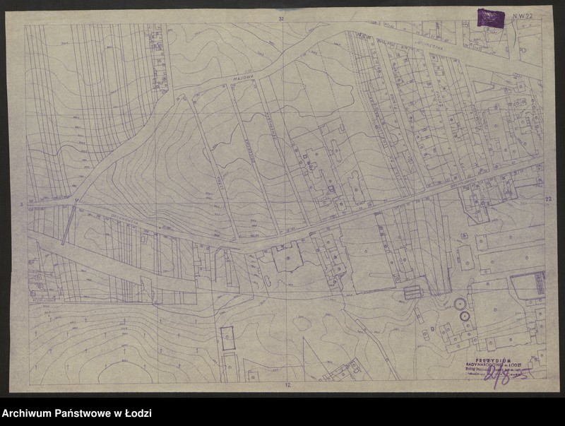 Obraz 6 z jednostki "Plan m. Łodzi 1:2000, odbitka. Sekcja NW22"