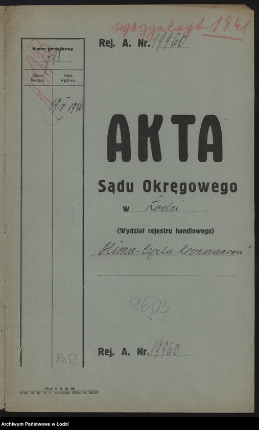 image.from.unit.number "Blima Cyrla Kronmanowa- ręczny wyrób sznurowadeł"