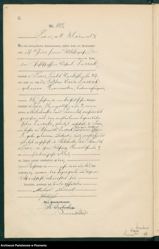 Obraz 6 z jednostki "Księga miejscowa zgonów tom III"