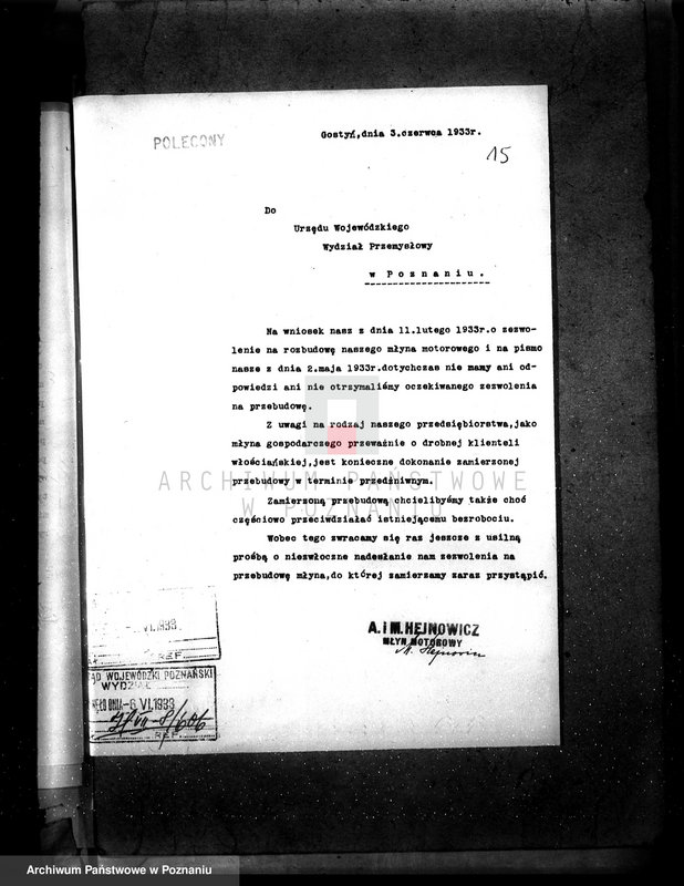 Obraz 20 z jednostki "Tartak parowy W. Nawrockiego w Gostyniu nr woj. kotła 3119"