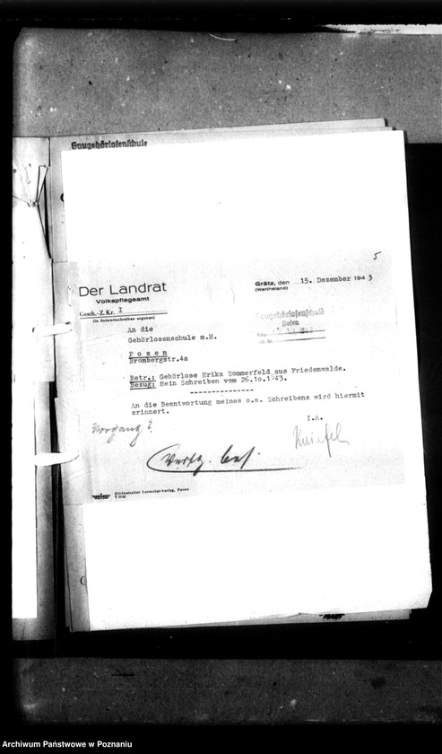 Obraz 10 z jednostki "[Korespondencja w sprawie zatrudnienia osób głuchoniemych]."