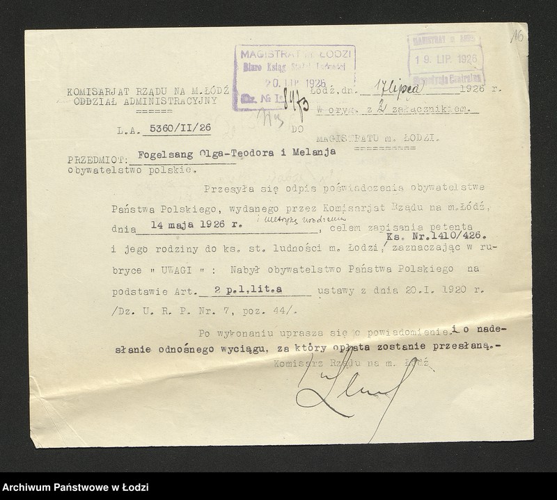 Obraz 18 z jednostki "Dowody metrykalne stałych mieszkańców m. Łodzi nr domu 1410-1411"