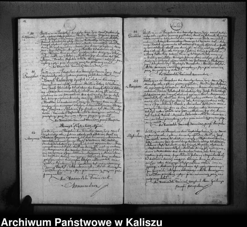 Obraz 10 z jednostki "Księga duplikat urodzonych, zaślubionych i zmarłych"