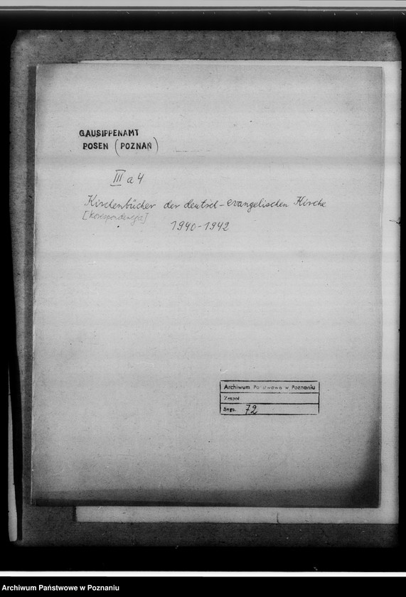 Obraz 4 z jednostki "Kirchenbücher der deutsch-evangelischen Kirche in Wartheland [korespondencja]"