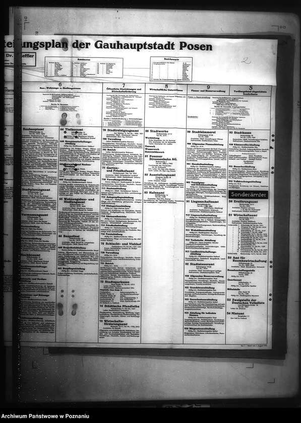 Obraz 7 z jednostki "Organisations - Plan der Stadtverwaltung Posen"