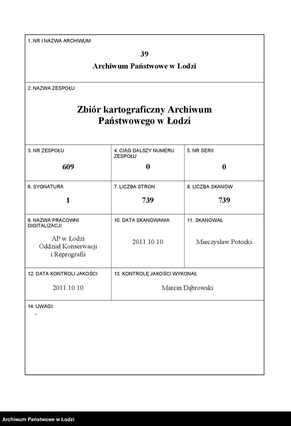 Obraz 1 z jednostki "Plan goroda Lodzi"