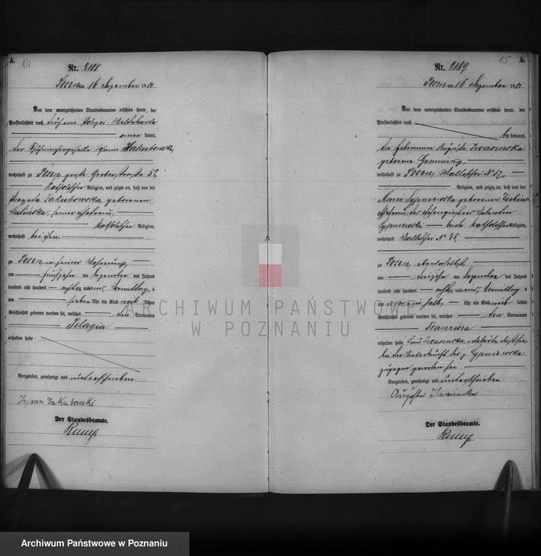 Obraz 9 z jednostki "Księga urodzeń t. V"