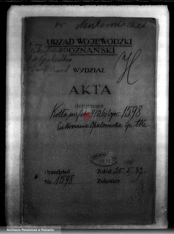 Obraz 4 z jednostki "Cukrownia Opalenica Spółka Akcyjna, nr woj. 1598"