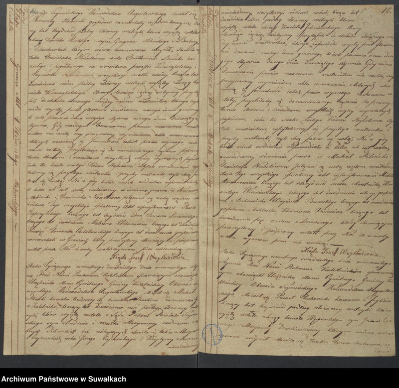 image.from.unit.number "Akta Ślubów Urzędnika Stanu Cywilnego Gminy Kaletnickiey, od dnia 1-go Stycznia do dnia ostatniego Grudnia 1820 roku."