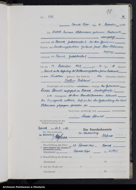 Obraz 13 z jednostki "Geburtenbuch/Zweitbuch/Tom II,Nr 366 - 517"