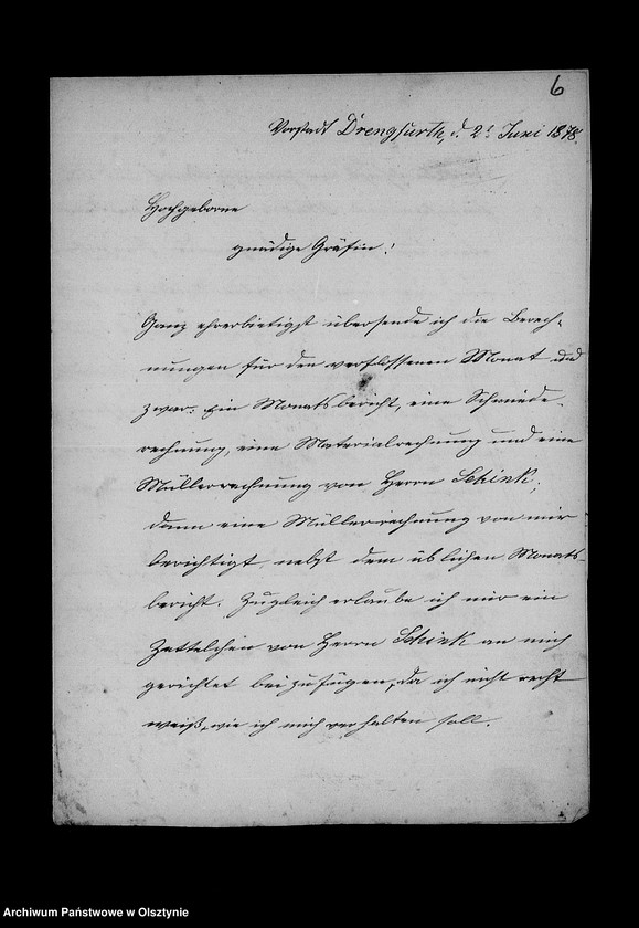 image.from.unit.number "/Monatsberichte der Waisenmutter Louise Lamprecht üer das Mädchenwaisenhaus in der Vorstadt Drengfurth an Anna Gfin Lehndorff geb Gfin Hahn/"