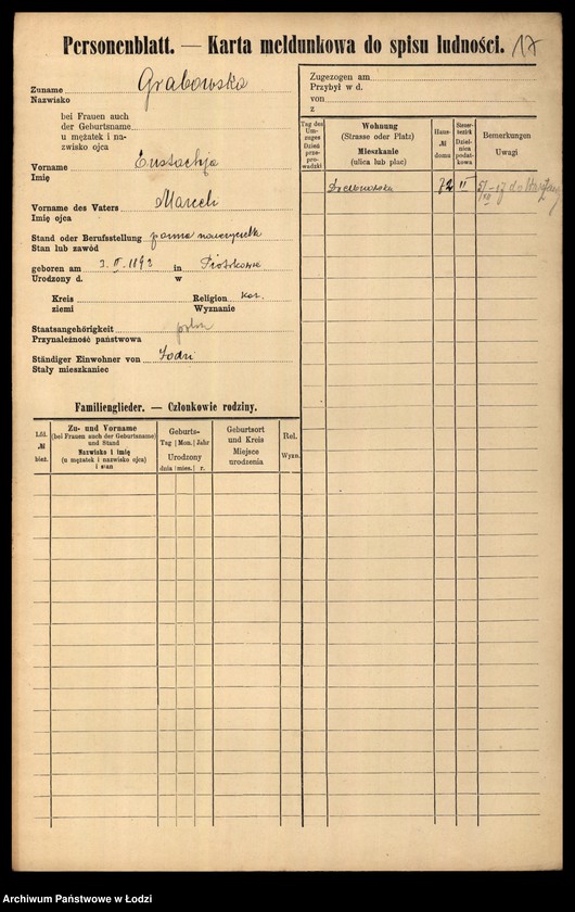 image.from.unit.number "[Spis ludności Łodzi] Grabowska - Graczuchin"