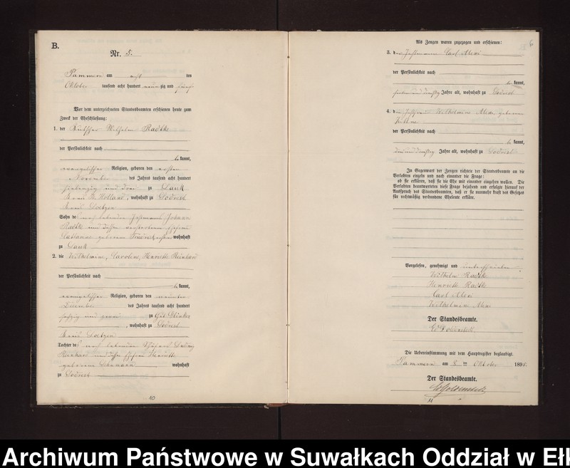 image.from.unit.number "Heiraths-Neben-Register des Preussischen Standes-Amtes Neuhoff Kreis Loetzen"