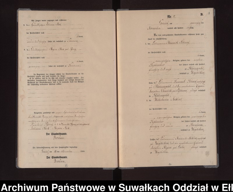 image.from.unit.number "Heiraths-Neben-Register des Königlich Preussischen Standes-Amtes Gneist Kreis Loetzen"