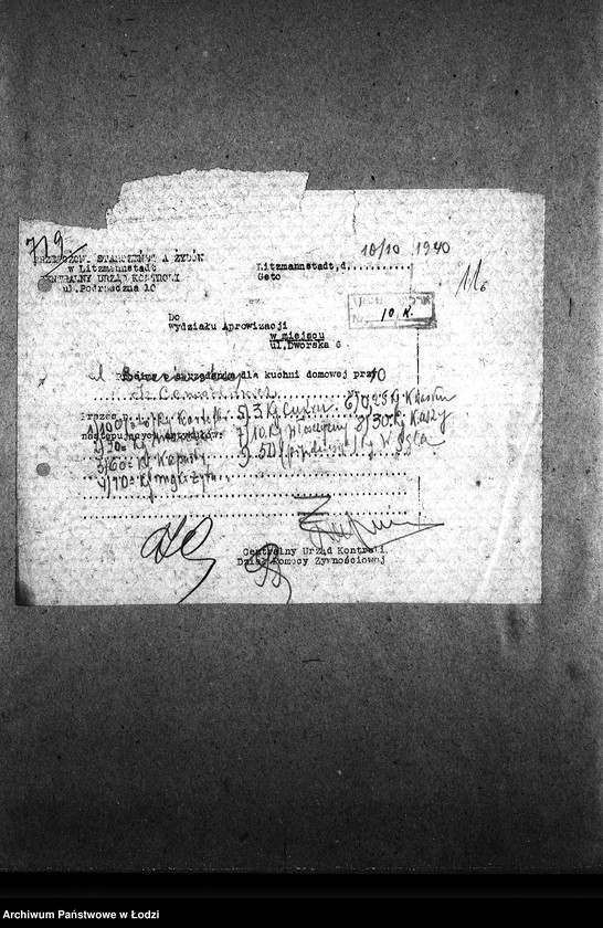 Obraz 14 z jednostki "[Kuchnia, ul. Brzezińska 10. Działalność kuchni, personel, konsumenci, kontrole]"