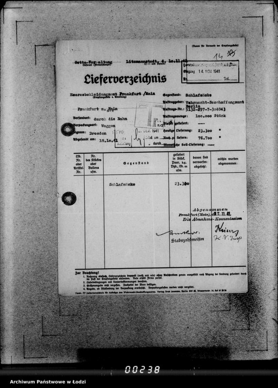 Obraz 18 z jednostki "297 Schlafsäcke. Auslieferungen"