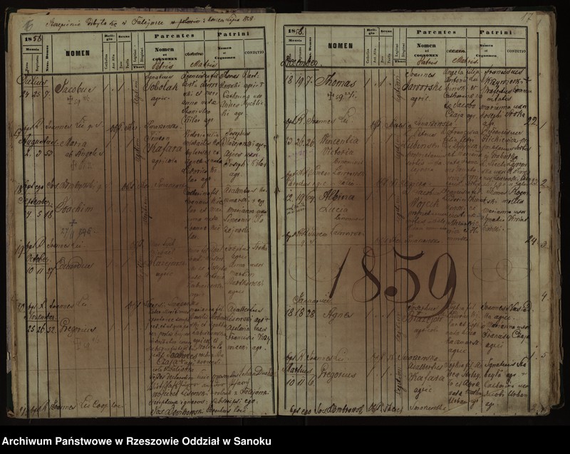 Obraz 11 z jednostki "Księga urodzeń z lat 1852-1896, małżeństw z lat 1862-1918, zgonów z lat 1859-1916 dla miejscowości Falejówka"