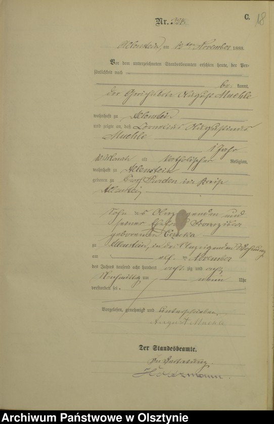 image.from.unit.number "Sterbe-Haupt-Register Tom II,Nr 308 - 394"