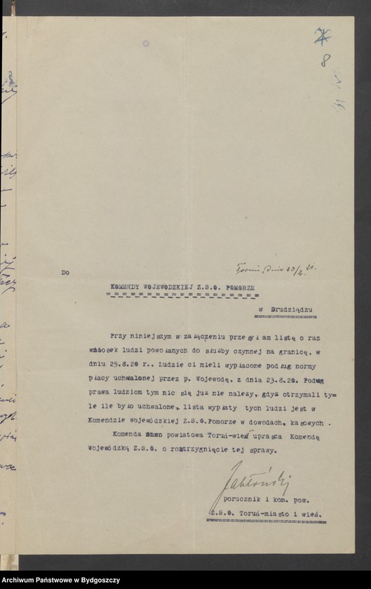 image.from.unit.number "[Raporty komendantów Zachodniej Straży Obywatelskiej do Komendy Powiatowej w Toruniu. Imienny spis członków Zachodniej Straży Obywatelskiej, baonu II w Chełmży]"