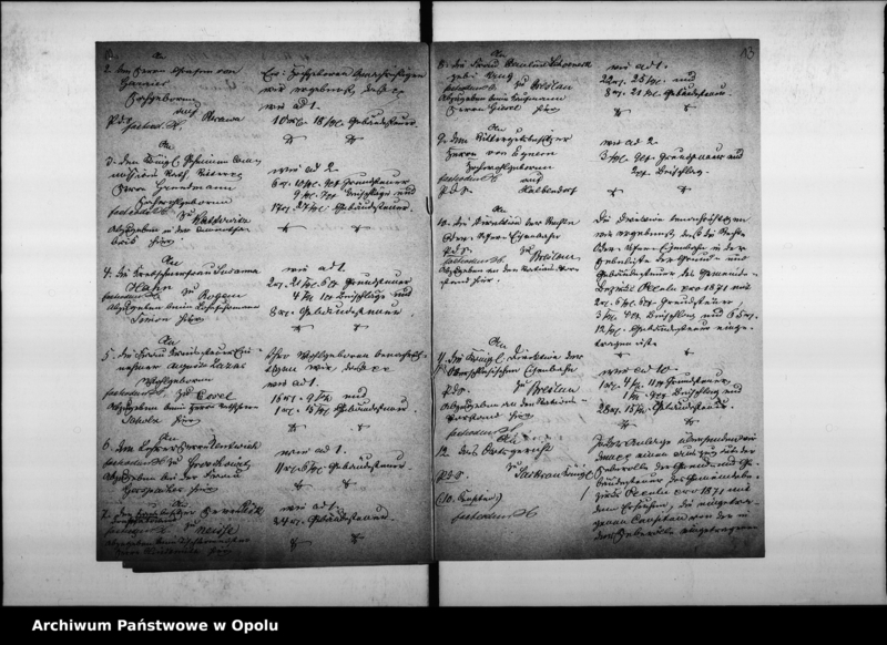 Obraz 13 z jednostki "Acta des Magistrats zu Oppeln betreffend die Einführung einer allgemeinen Gebäudesteuer Vol. II"