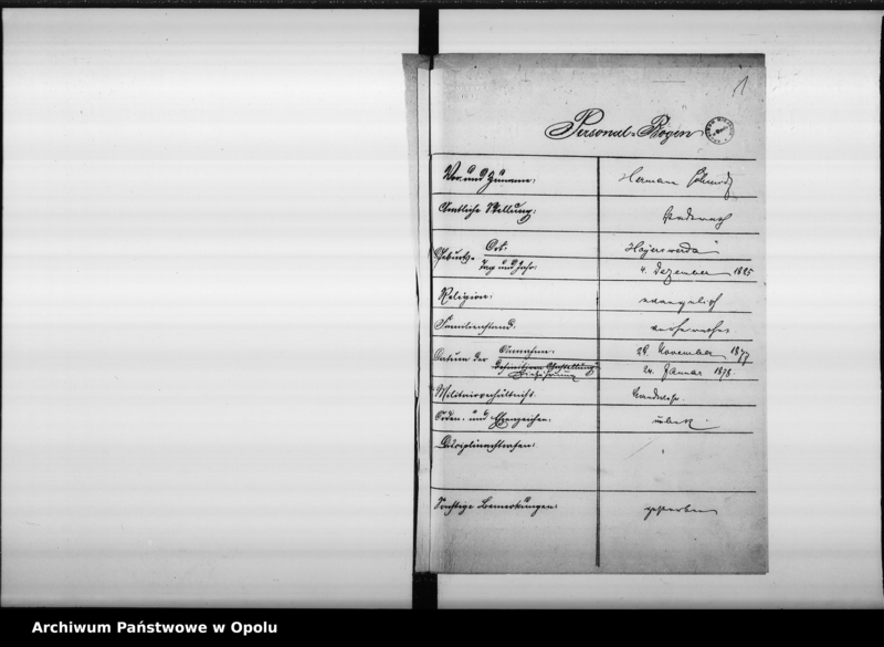 Obraz 5 z jednostki "Acta des Magistrats zu Oppeln betreffend die Wahl des Maurermeister H. Schmidt als Magistrats-Mitglied"