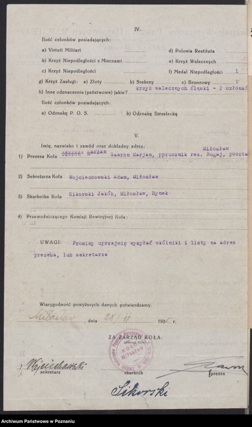 Obraz 5 z jednostki "Miłosław, powiat Września - akta koła."