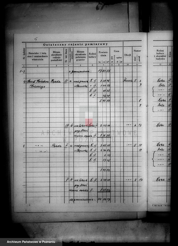 Obraz 10 z jednostki "Ostateczny rejestr pomiarowy i nowy kataster obrębu Śmielin i Kraczki powiatu wyrzyskiego majątek Samostrzel"