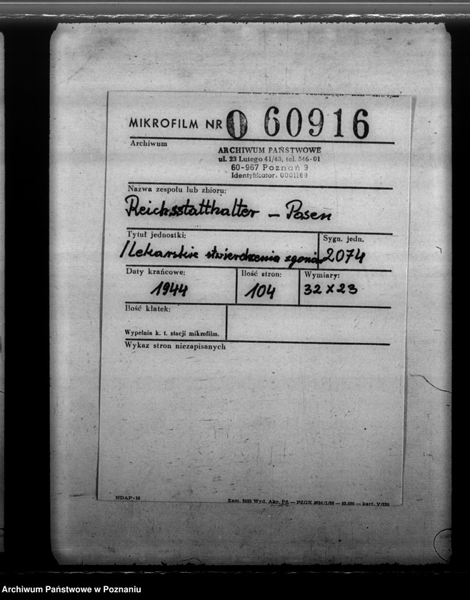 Obraz 2 z jednostki "Lekarskie stwierdzenia zgonów"