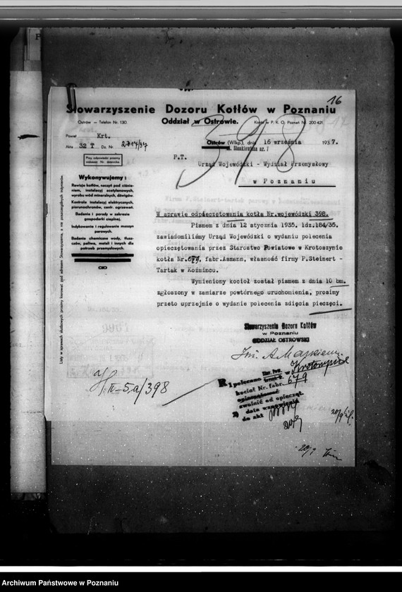 Obraz 20 z jednostki "Tartak parowy Steinerta w Koźminie pow. krotoszyński nr woj. 398"