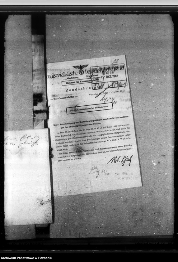 Obraz 15 z jednostki "Wertpapiere. Vermögen der Gemeinden. Liquidation der polnischen Sparkassen. Vorkriegsforderungen der Danziger Werft an die Gemeinden"