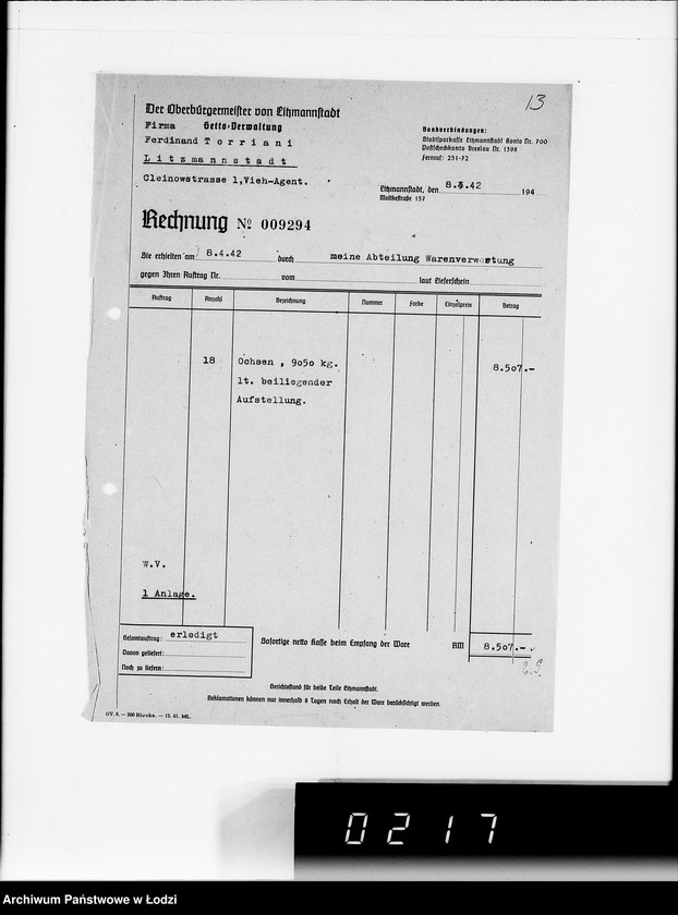 Obraz 17 z jednostki "Pferdeverkauf [oraz artykułów technicznych]"