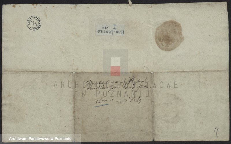 image.from.unit.number "Bogusław, hrabia na Lesznie Leszczyński, proboszcz katedralny płocki, kanonik krakowski, kanclerz J.K.Mci, ... oznajmia, że nadaje doktorowi medycyny Izaakowi Perczowi"