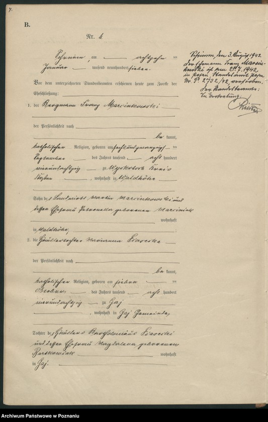 Obraz 10 z jednostki "Heirats-Haupt-Register"