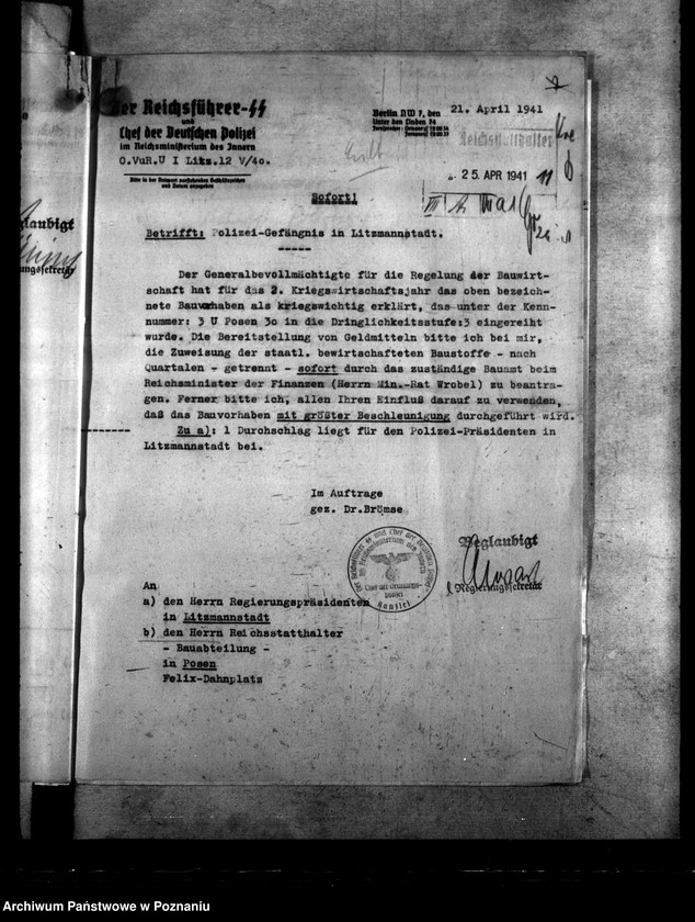 Obraz 18 z jednostki "Polizeigefängnis - Robert- Koch- Strasse, Litzmannstadt (Łódź)"