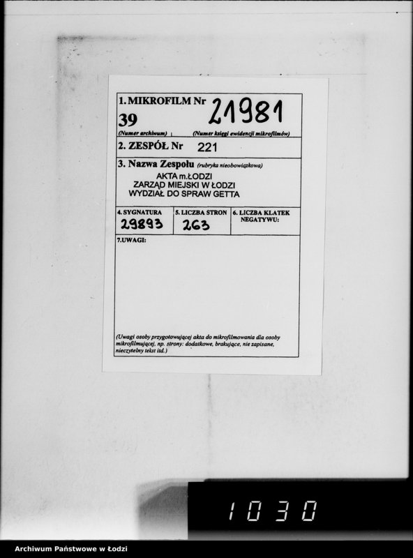 Obraz 2 z jednostki "Kripo.Unterlagen 200-450 [Kartoteka skonfiskowanego majątku ruchomego u Żydów]"