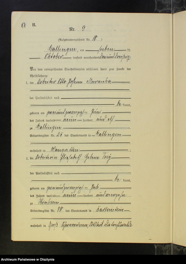 image.from.unit.number "Heirats-Neben-Register Nr 1 - 16 [ Księga małżeństw - wtóropis ]"