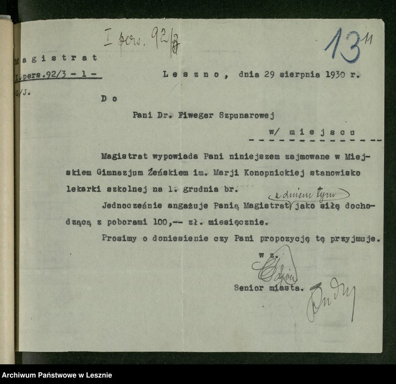 Obraz 13 z jednostki "[Szpunar Kazimiera - akta osobowe]"