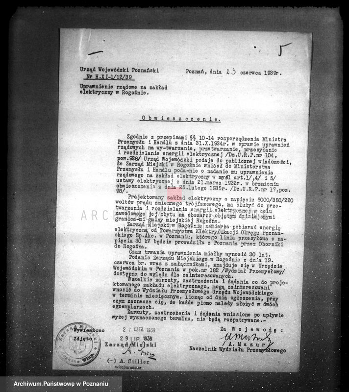 Obraz 9 z jednostki "/Elektrownia w Rogoźnie pow. obornicki/"