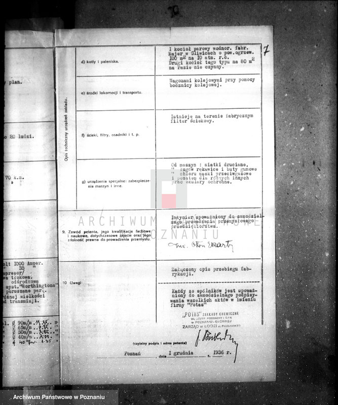 image.from.unit.number "Zatwierdzenie zakładu przemysłowego /zakłady chemiczne Firma Potas w Poznaniu/"