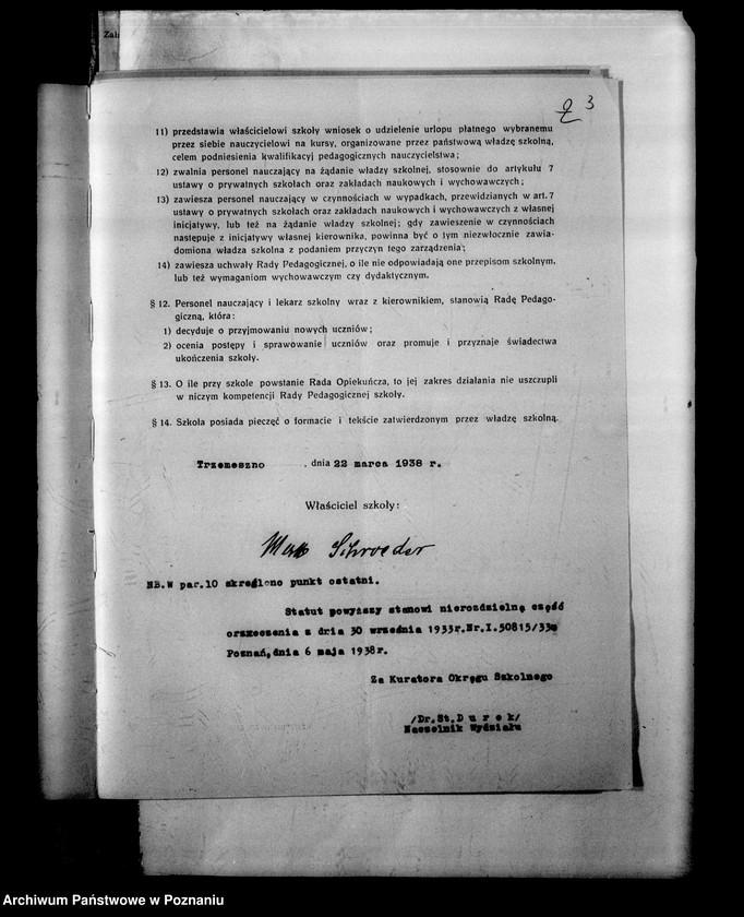 Obraz 7 z jednostki "Prywatna Szkoła Powszechna z niemieckim językiem nauczania Trzemeszno powiat Mogilno"