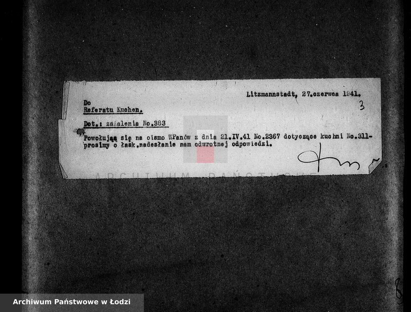 Obraz 6 z jednostki "[Zażalenia i donosy ludności getta, raporty kontrolerów]"